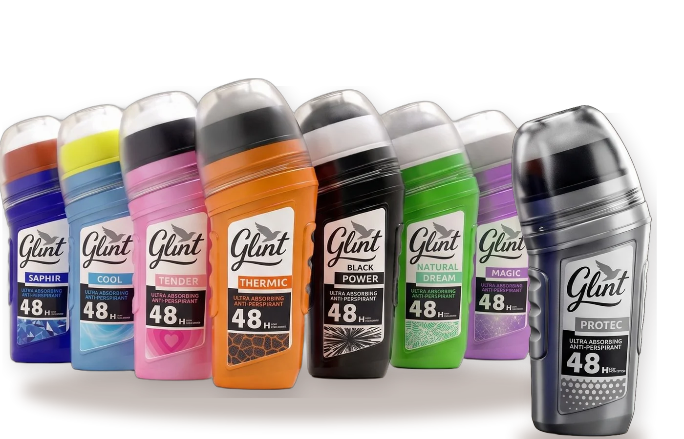 Glint roll-on anti-perspirant range